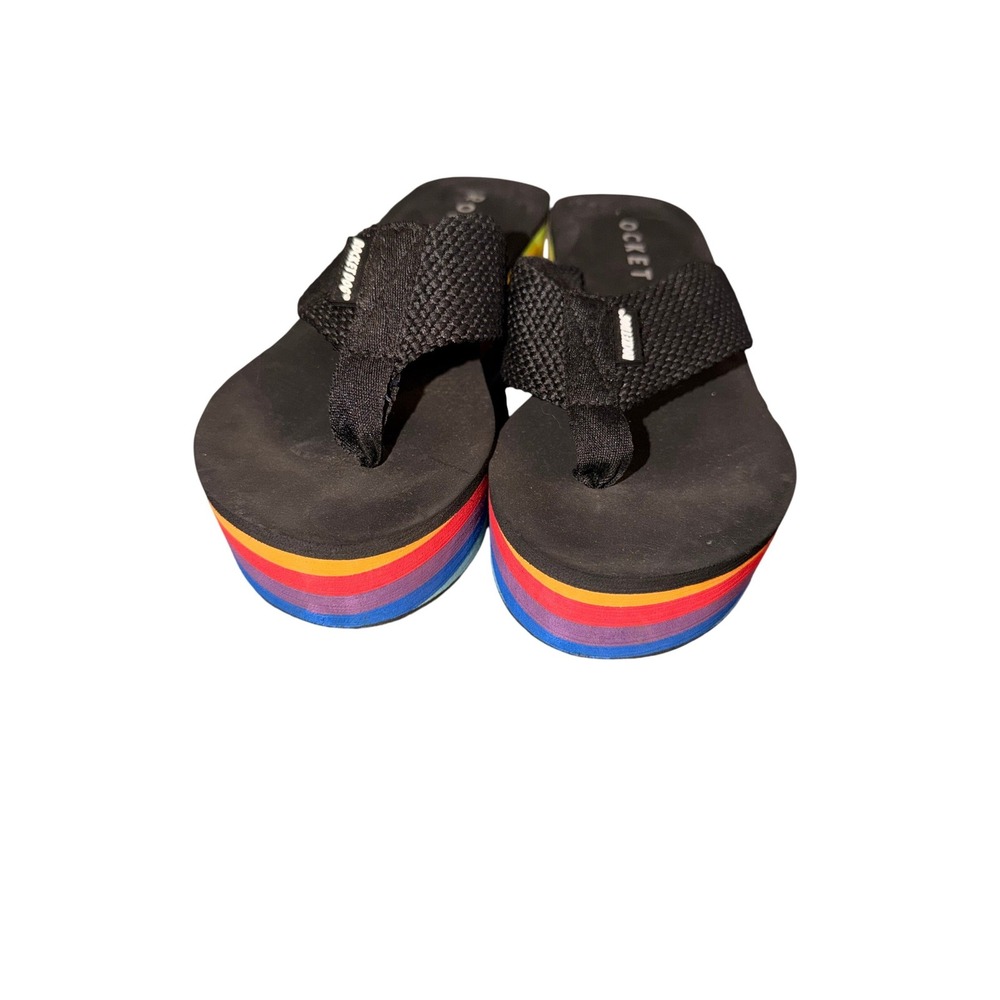 Rocket Dog‎ Crush Rainbow Pride Wedge Sandal Size 9 - Picture 2 of 5